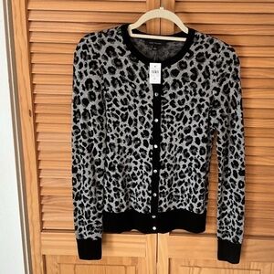 NWT Ann Taylor Leopard Print Cardigan